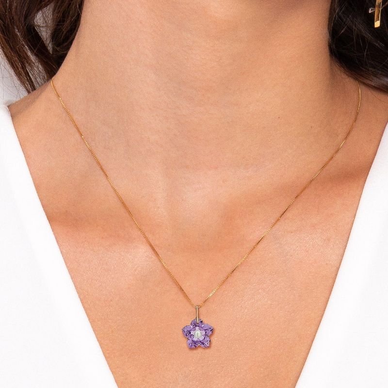 Pingente-flor-em-ouro-rose-com-ametista