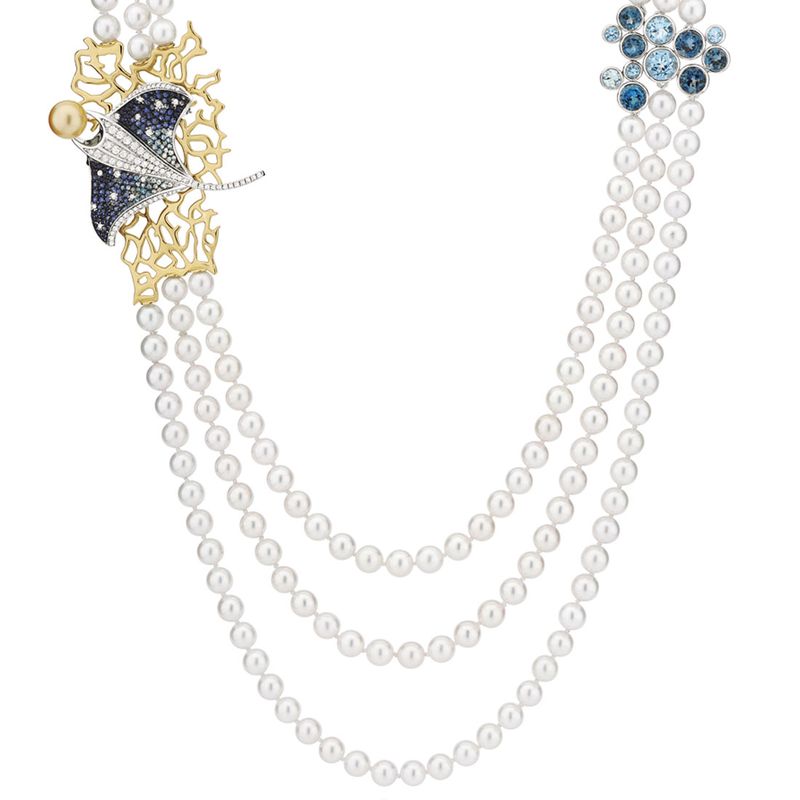Colar-de-perola-ouro-amarelo-e-arraia-com-topazios-e-diamantes