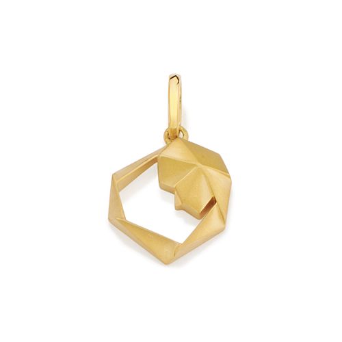 Pingente de Ouro Origami do Signo de Virgem
