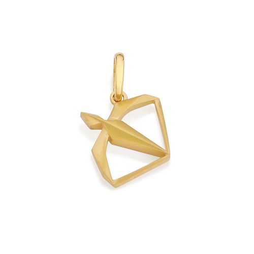 Pingente de Ouro Origami do Signo de Sagitário