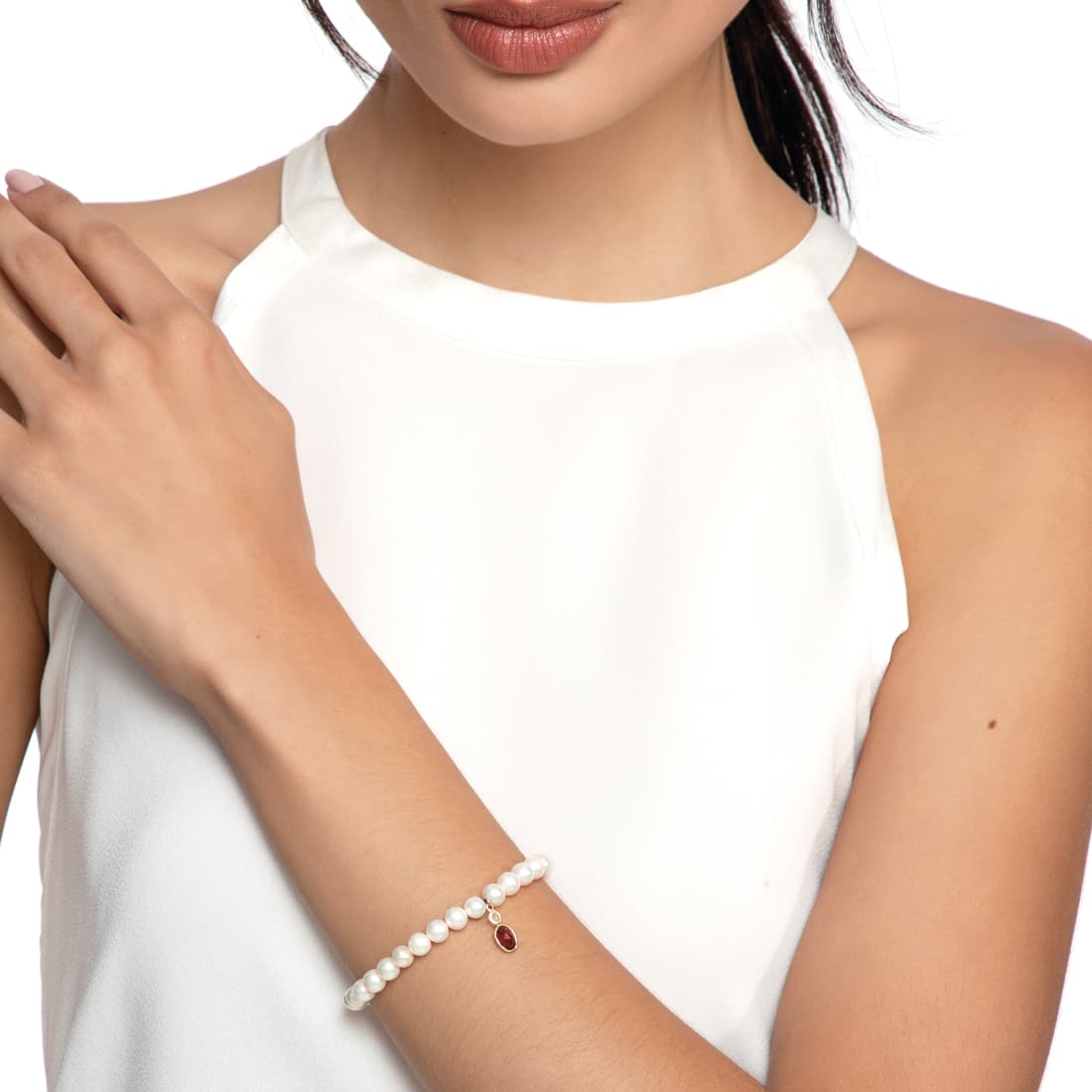 Pulseira-de-perolas-com-granada-e-topazio-branco-em-ouro-amarelo