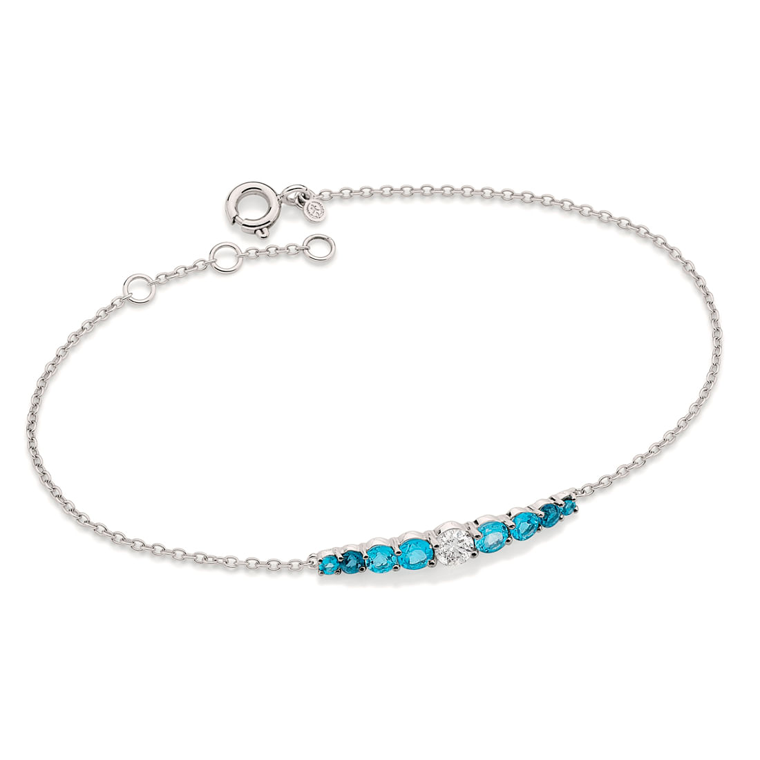 Pulseira-em-ouro-branco-com-topazio-branco-e-topazios-azuis