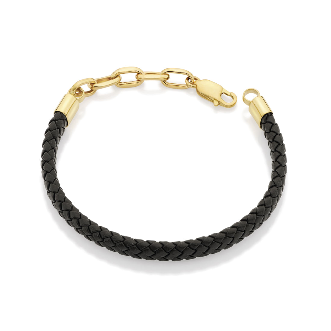 Pulseira-em-ouro-amarelo-e-couro
