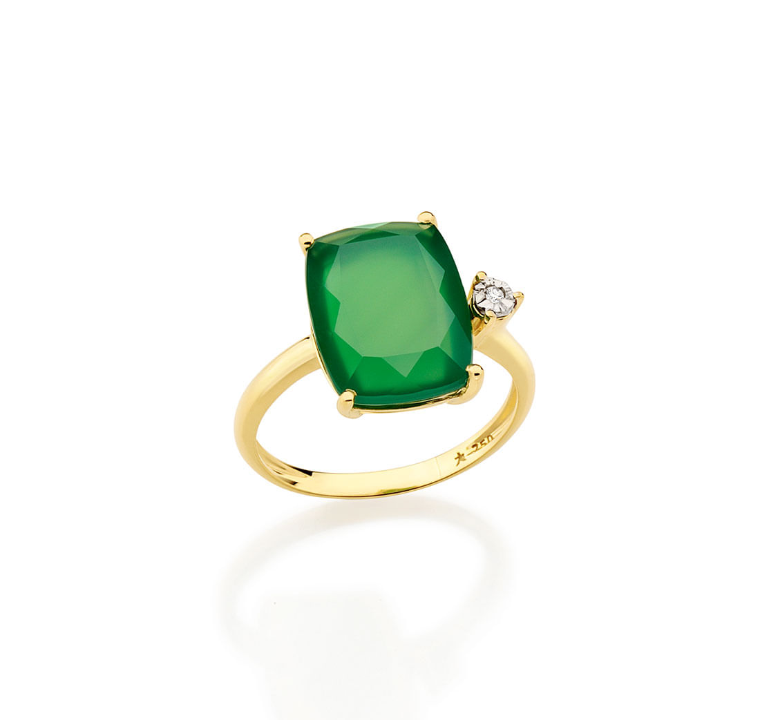 Anel-em-ouro-amarelo-com-diamante-e-agata-verde