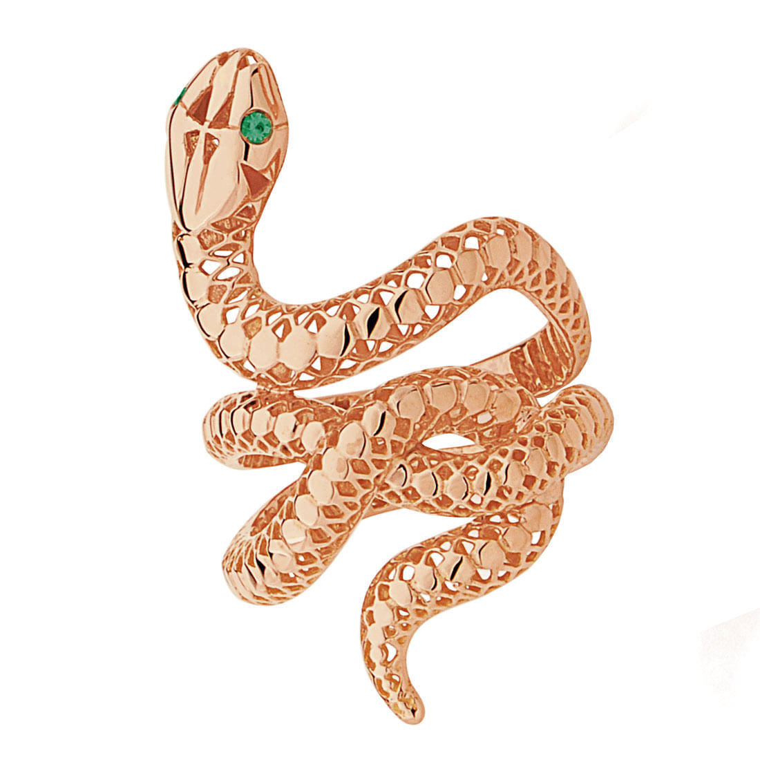 Anel-em-ouro-rose-com-esmeraldas