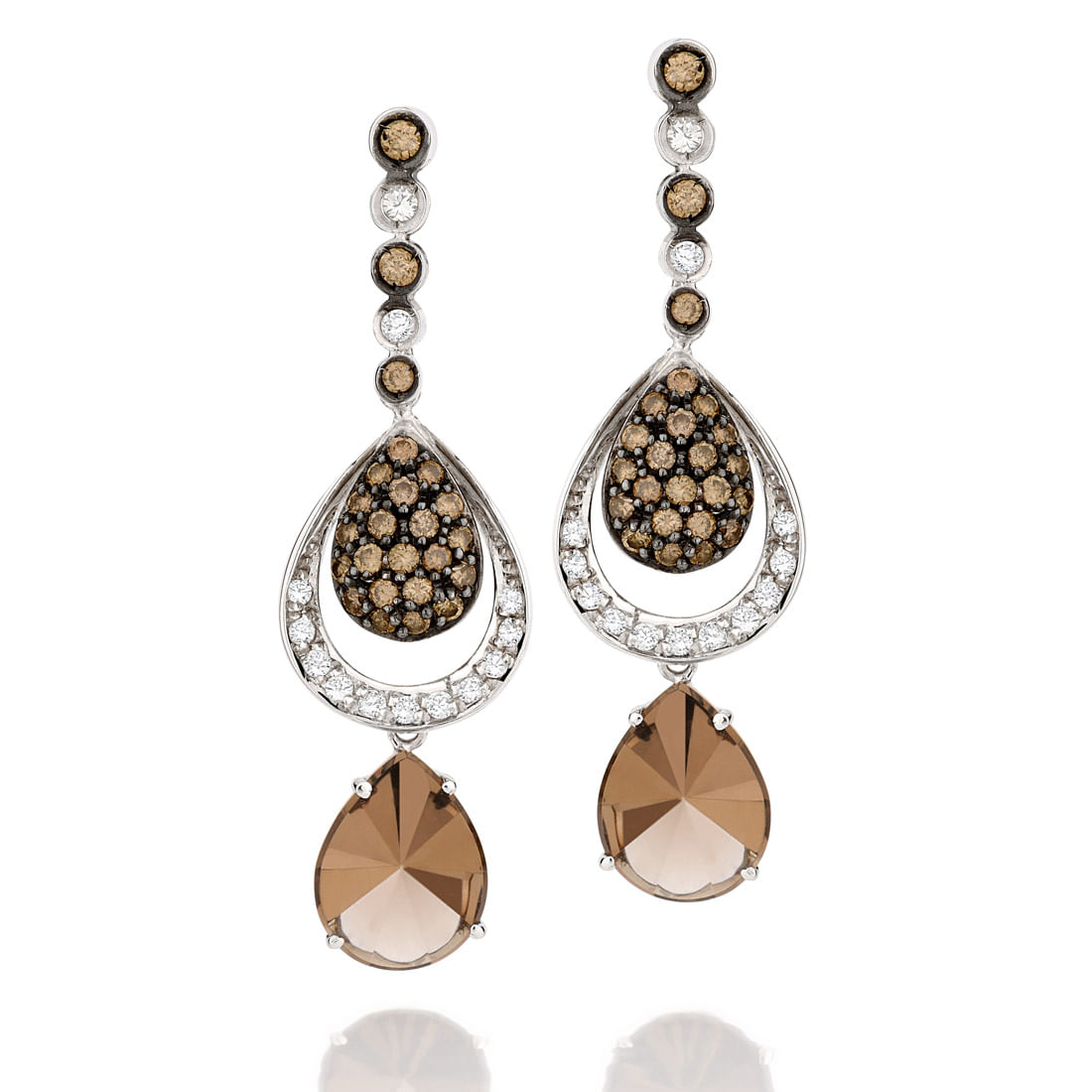 Brinco-de-ouro-branco-com-diamantes-e-quartzo-fume