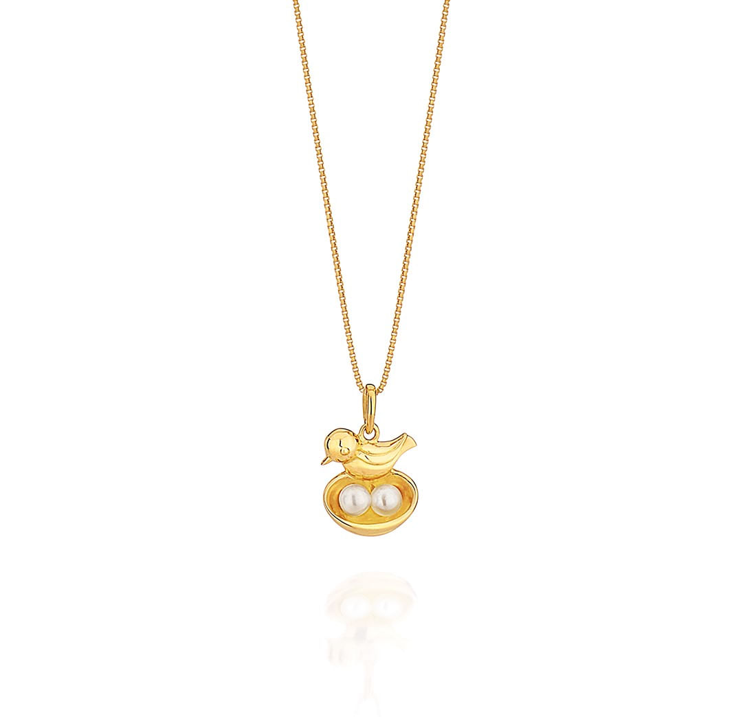 Pingente-ninho-em-ouro-amarelo-com-2-perolas