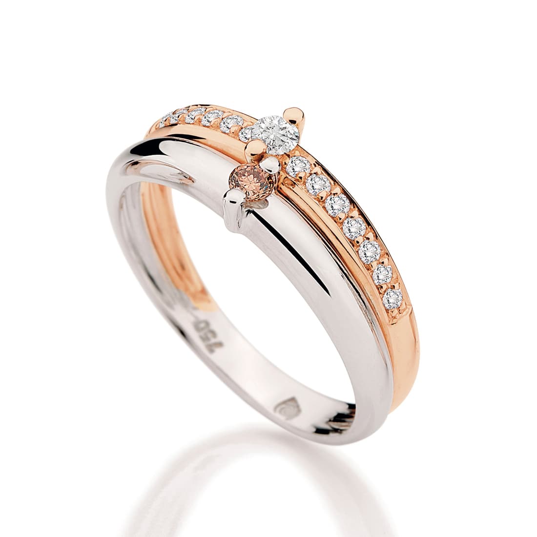 Anel-de-ouro-branco-e-rose-com-diamantes-e-diamante-brown