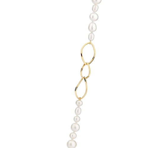 Colar em ouro amarelo com pérolas