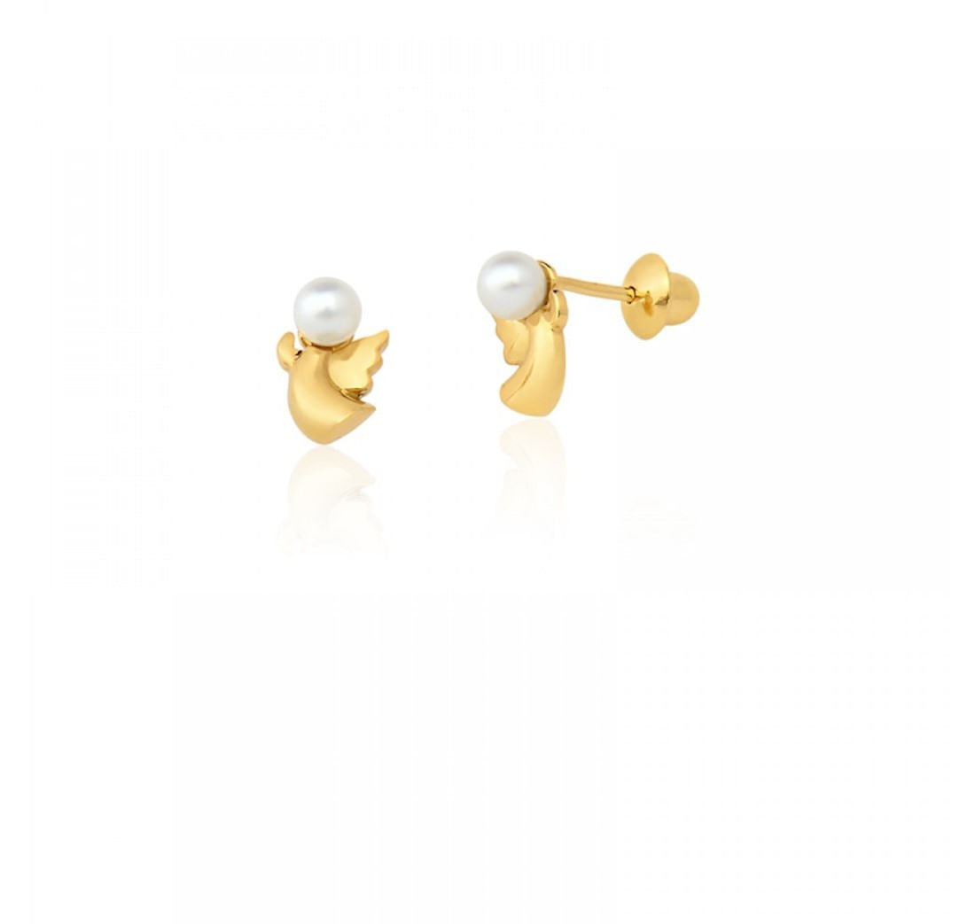 Brinco-infantil-anjo-perola-baby-em-ouro-amarelo