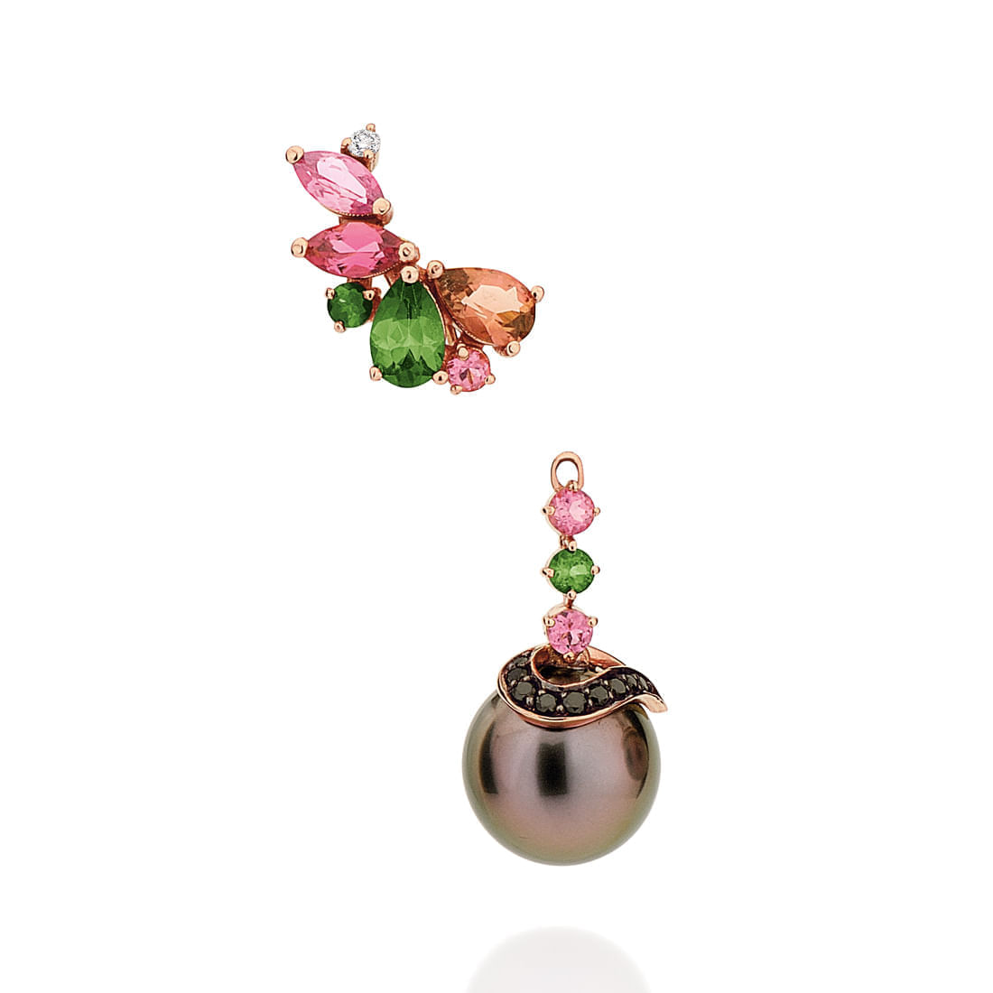 Brincos-em-ouro-rose-com-diamantes-diamantes-black-turmalinas-e-perolas-south-sea