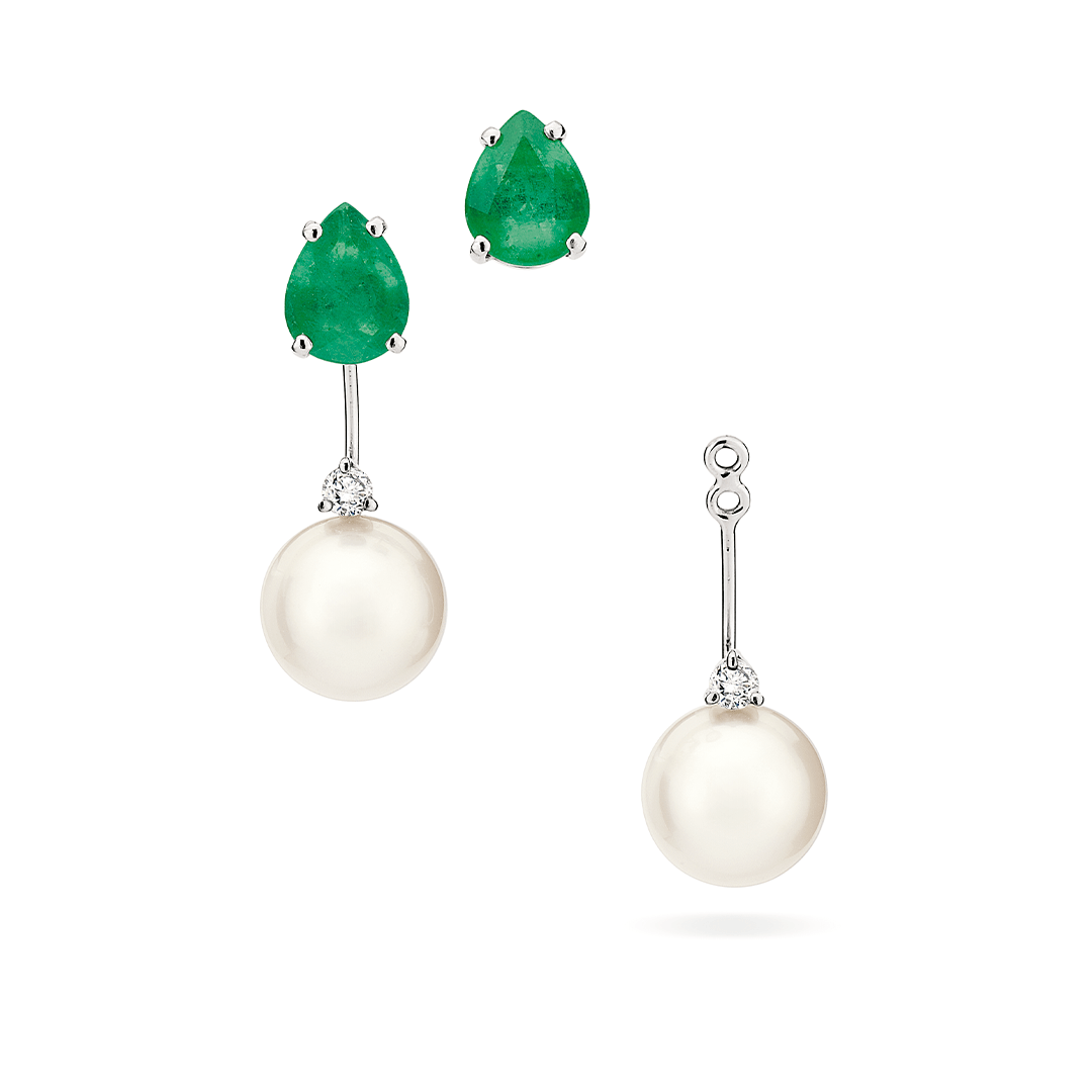Brinco-versatil-em-ouro-branco-com-esmeraldas-diamantes-e-perolas-south-sea