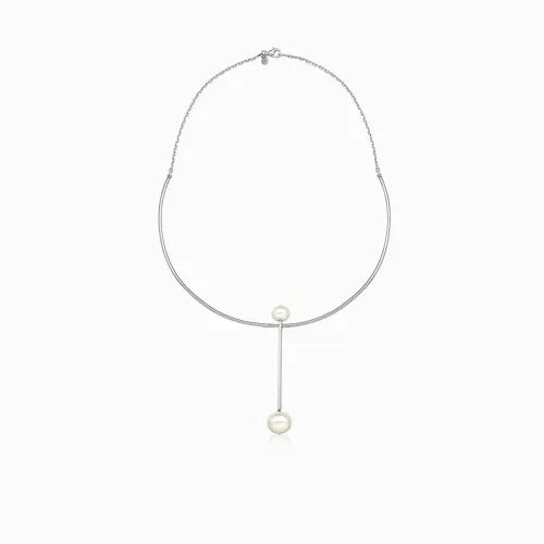 Colar em prata com Pérolas Biwa