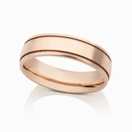 Aliança em ouro rosé