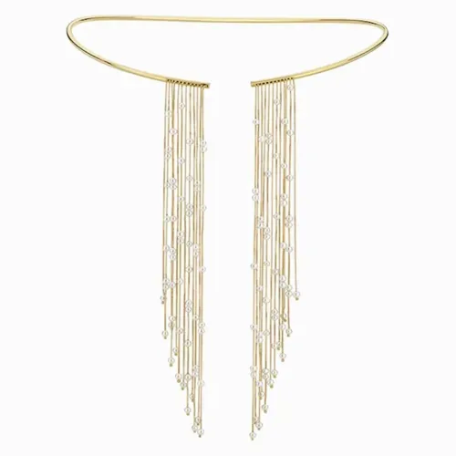Gargantilha em ouro amarelo e pérolas
