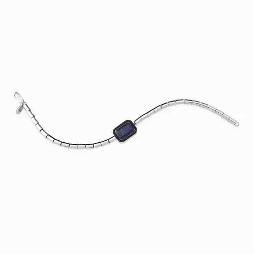 Pulseira de prata com lapis lazuli e espinélios