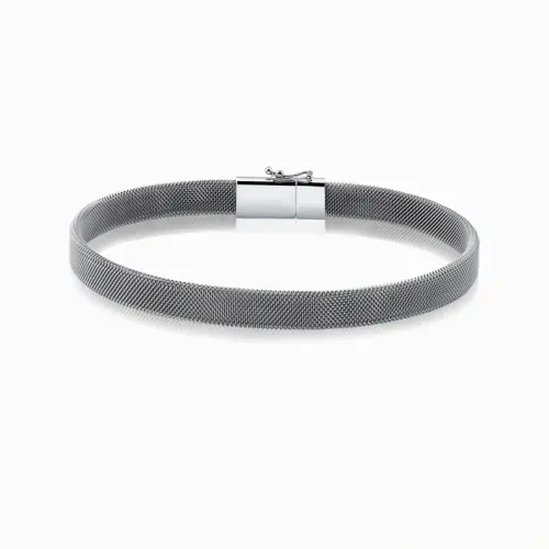 Pulseira masculina em ouro branco