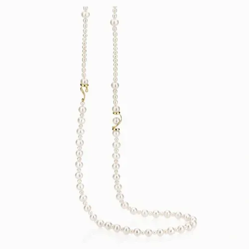 Colar de pérola com ouro amarelo e diamantes