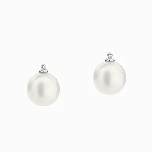 Complemento de brinco de pérolas south sea com ouro branco