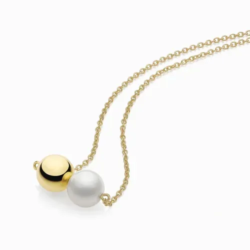 Colar em ouro amarelo com perola