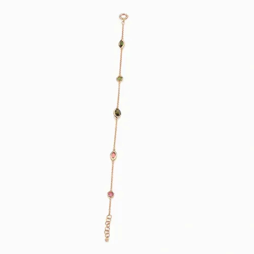 Pulseira em ouro rose com turmalinas