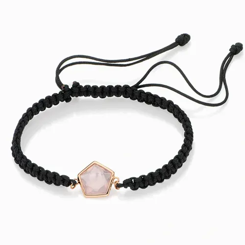 Pulseira em ouro amarelo com quartzo rosa