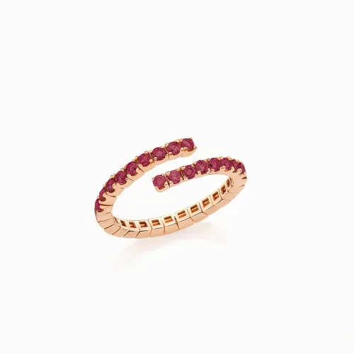 Anel em ouro rosé com rubis