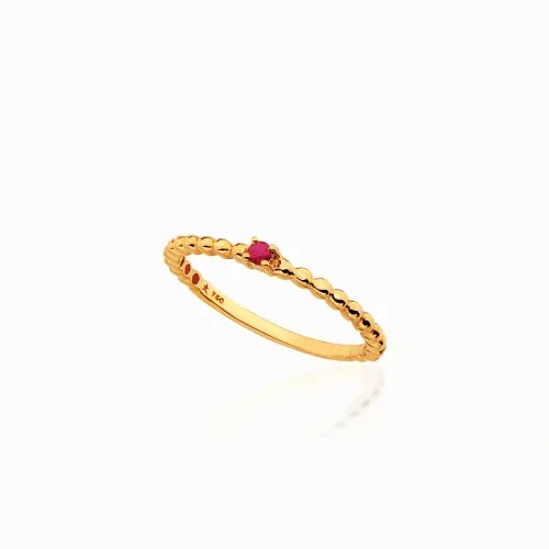 Anel em ouro rosé com rubi