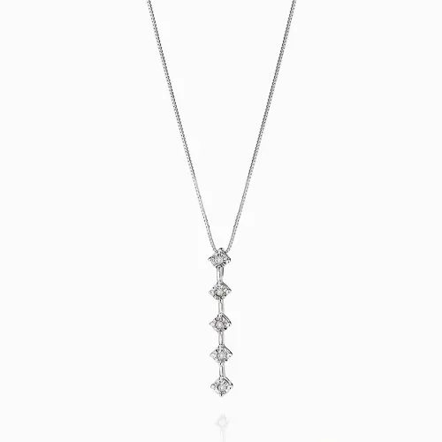 Pingente em ouro branco com diamantes