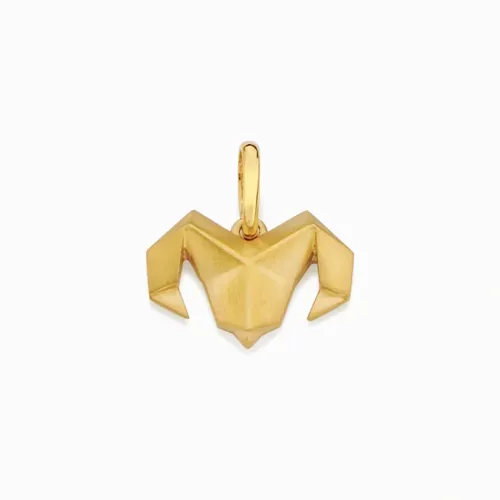 Pingente de Ouro Origami do Signo de Áries