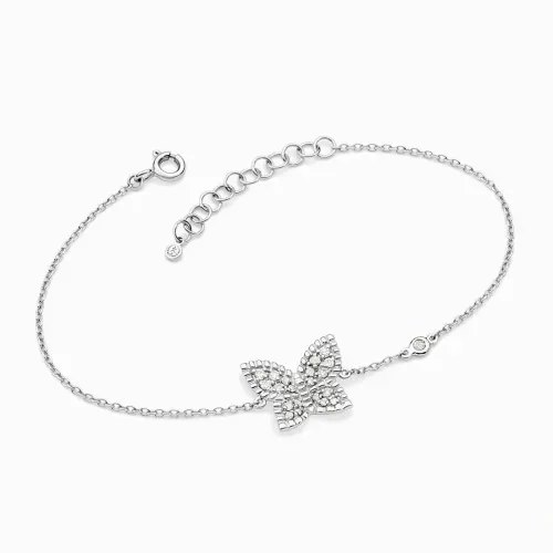 Pulseira em ouro branco com diamantes