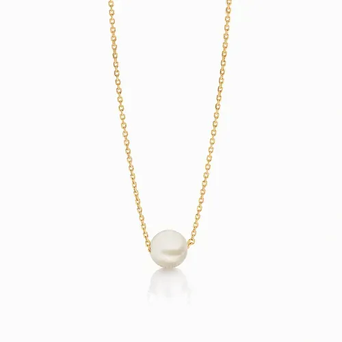 Colar em ouro amarelo com pérola Akoya